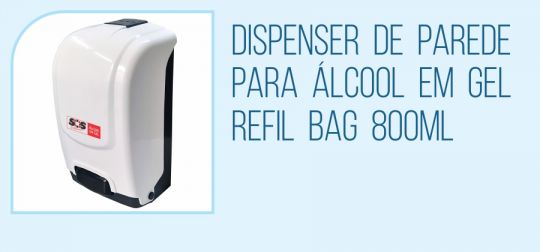 Dispenser de Parede para Álcool em Gel com Refil